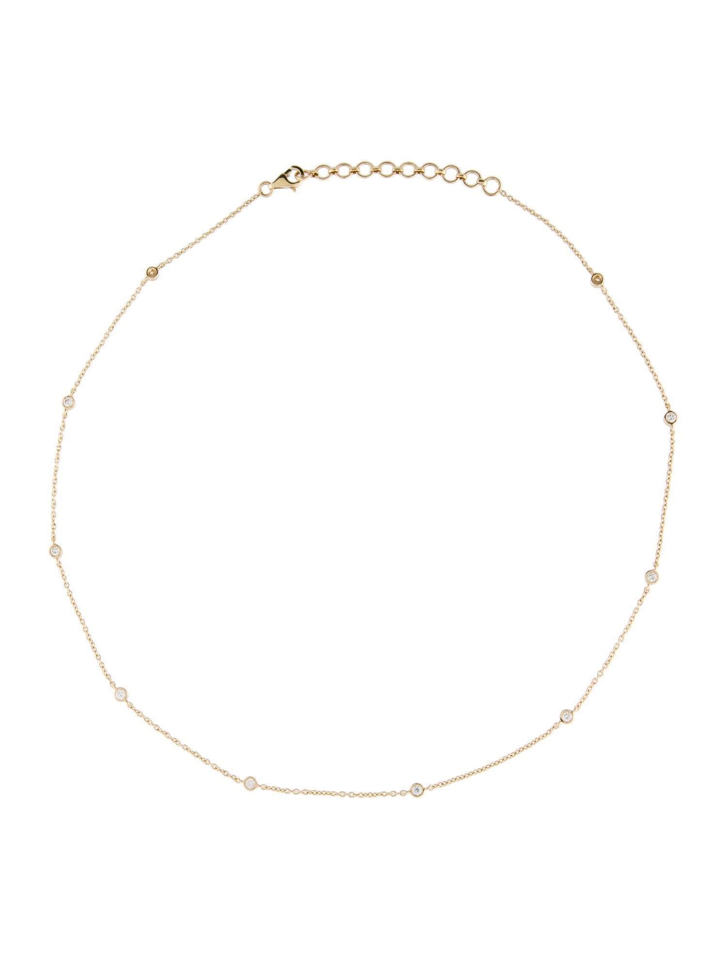 Necklace 14K Diamond Station Necklace