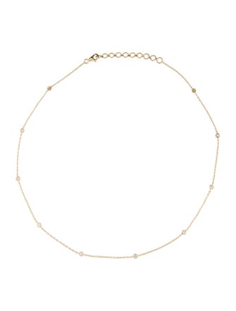 Necklace 14K Diamond Station Necklace