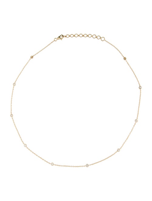 Necklace 14K Diamond Station Necklace