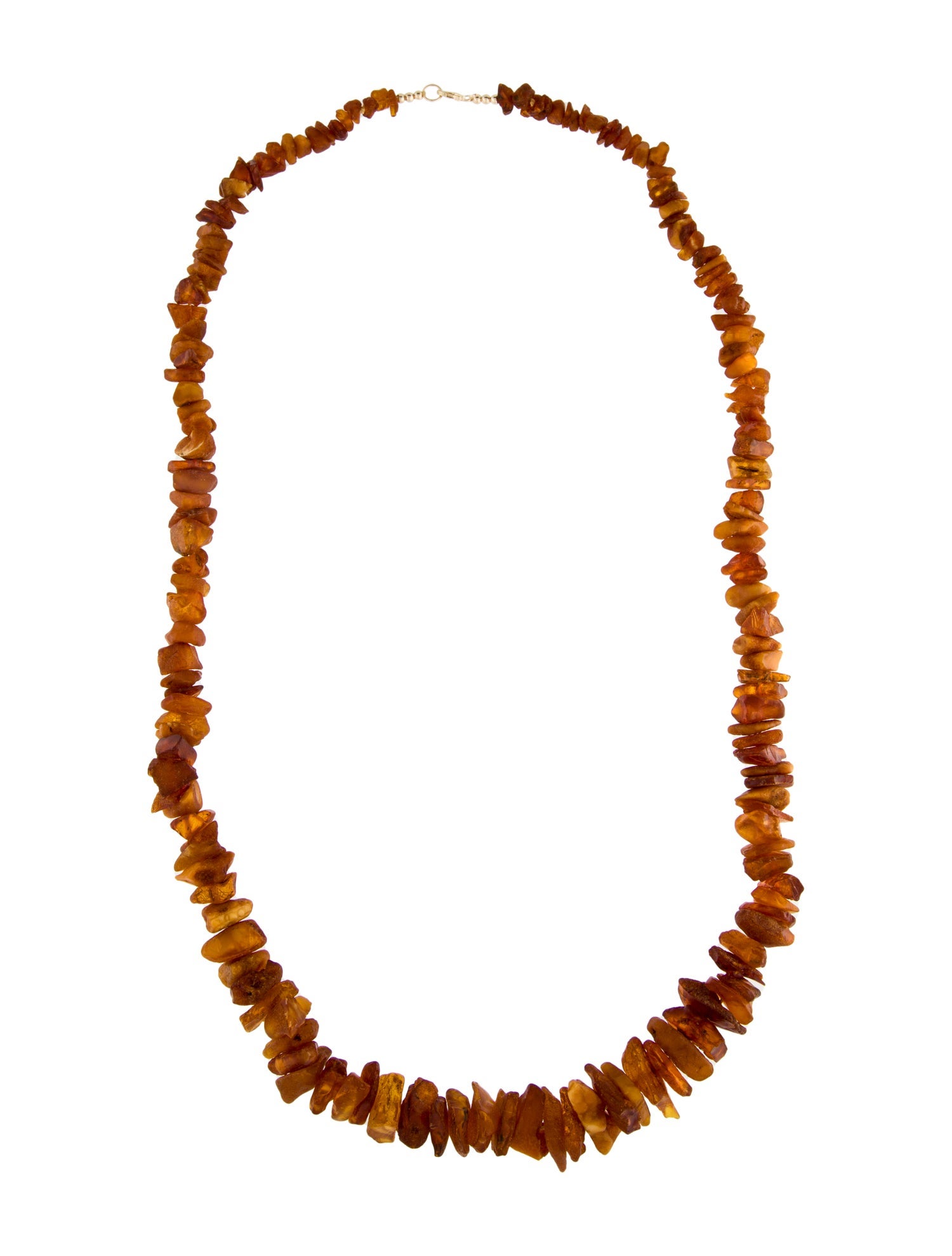 Necklace 14K Amber Bead Strand Necklace