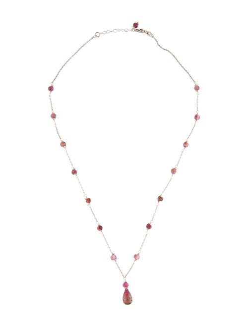 Necklace 14K Tourmaline Beaded Pendant Necklace