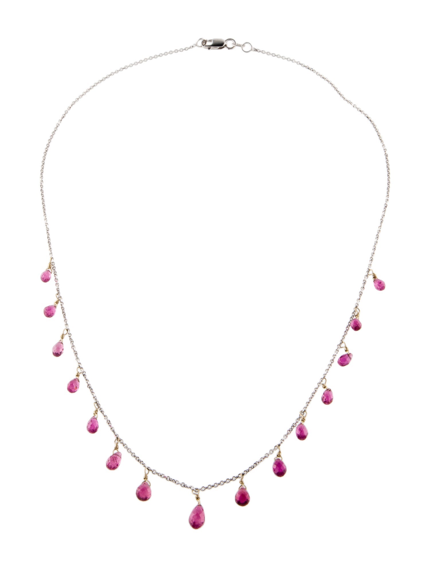 Necklace 18K Tourmaline Station Necklace