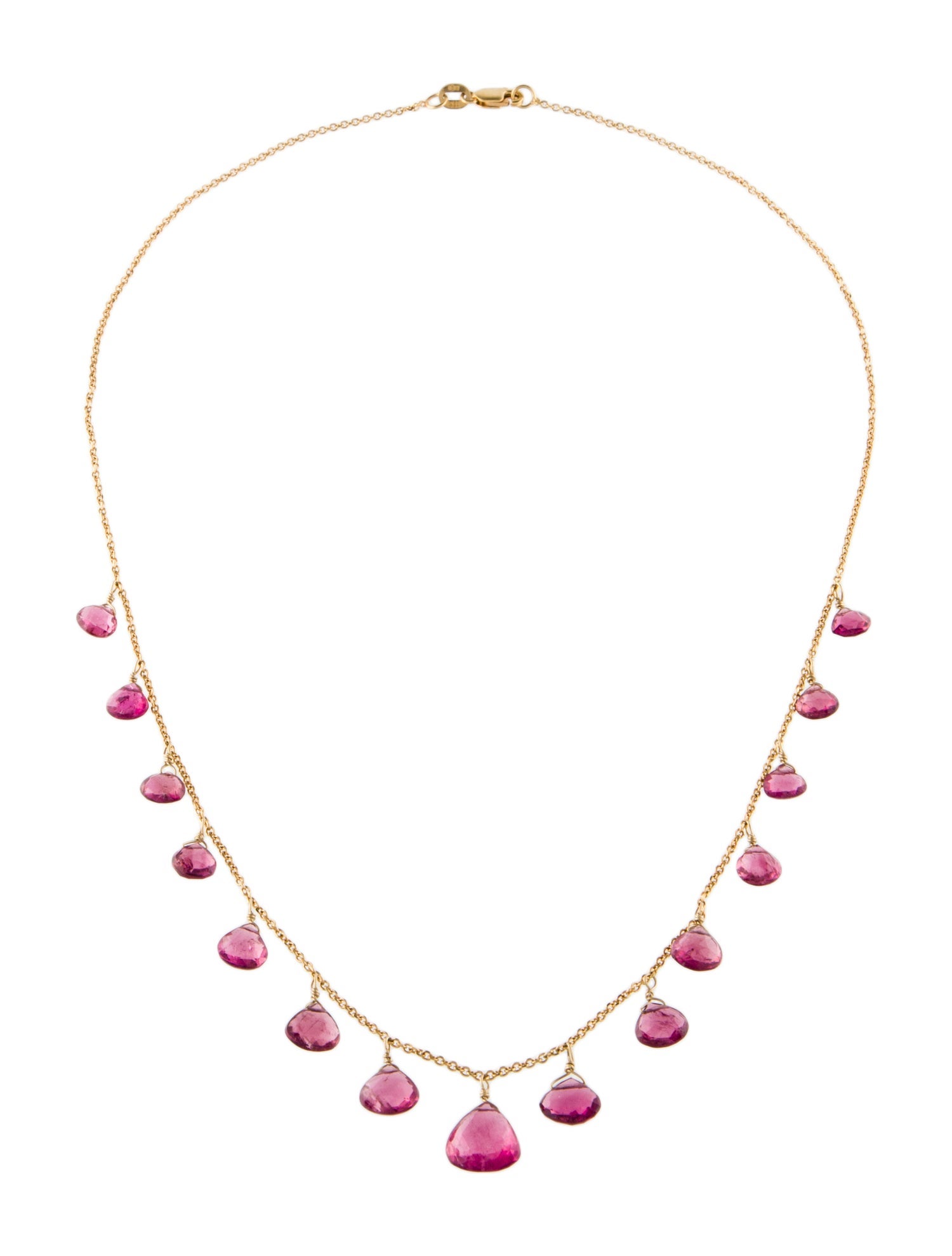 Necklace 18K Tourmaline Station Necklace