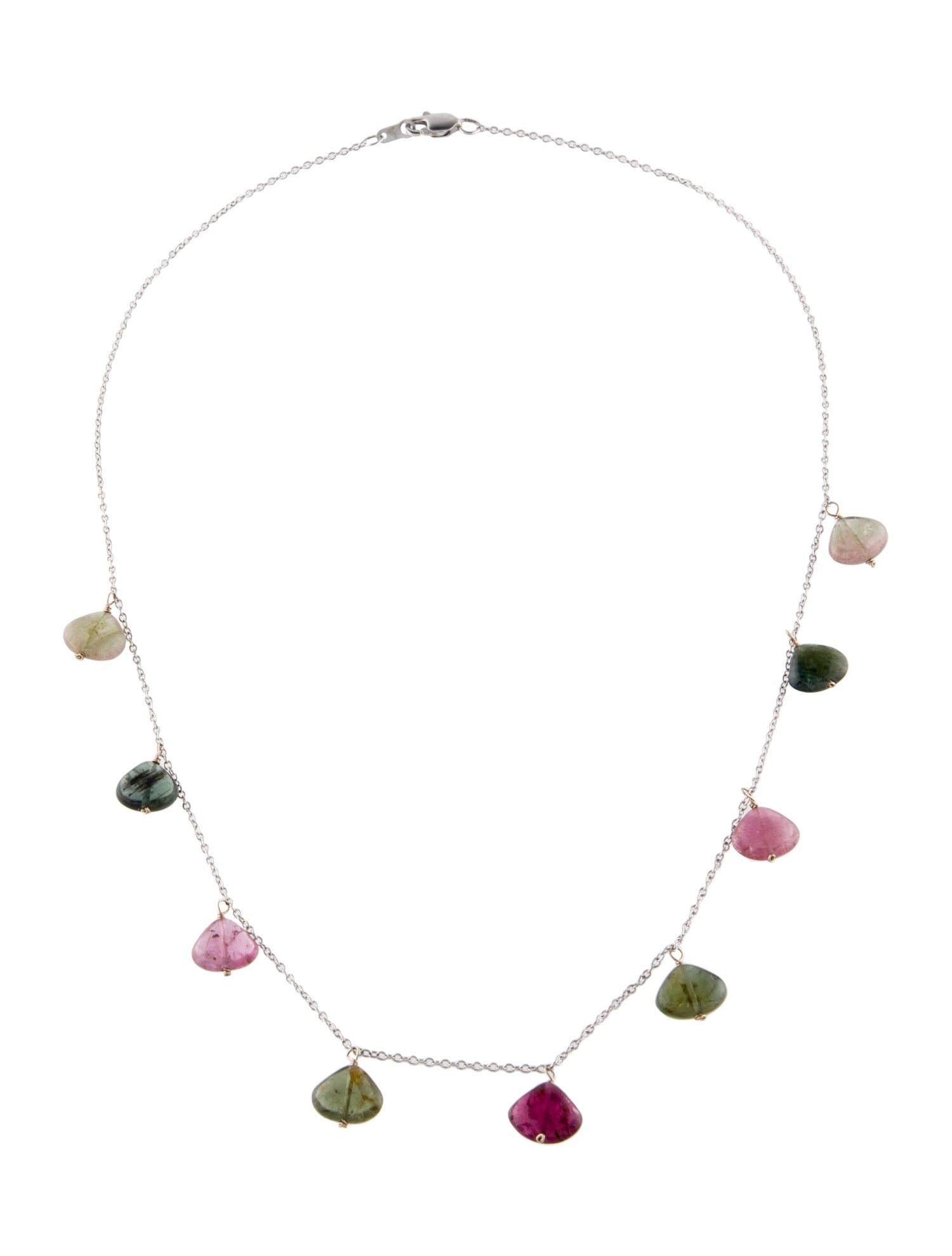 Necklace 18K Tourmaline Station Necklace
