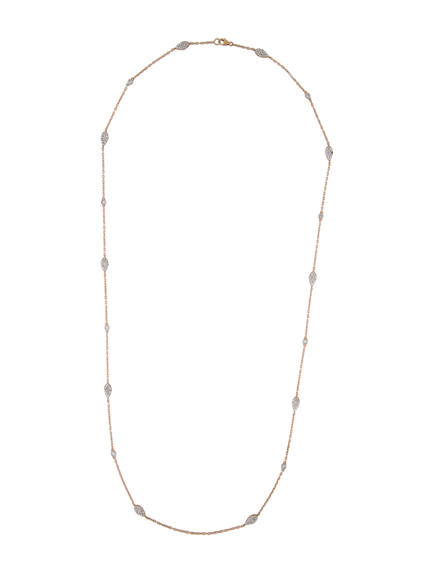 Necklace 18K 2.55ctw Diamond Station Necklace