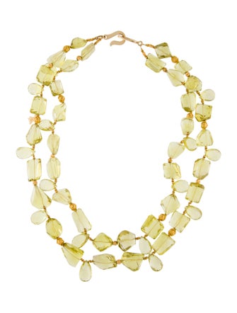 Necklace Quartz Bead Multistrand Necklace