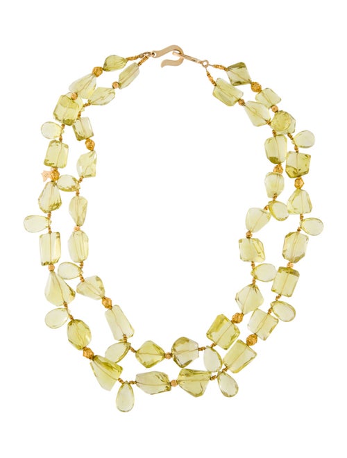 Necklace Quartz Bead Multistrand Necklace