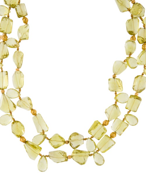 Necklace Quartz Bead Multistrand Necklace