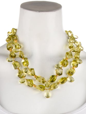 Necklace Quartz Bead Multistrand Necklace