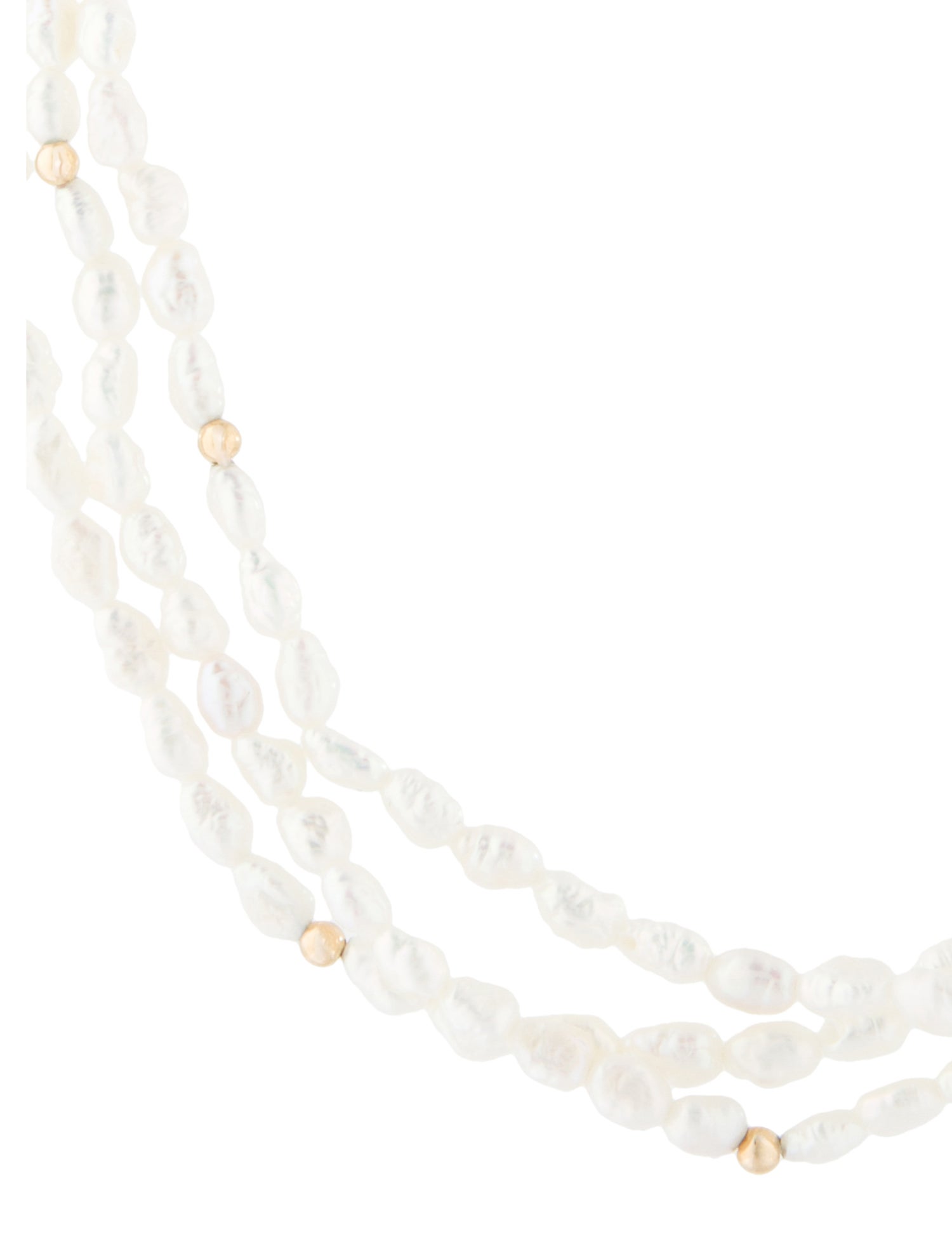 Necklace 14K Pearl Multistrand Necklace
