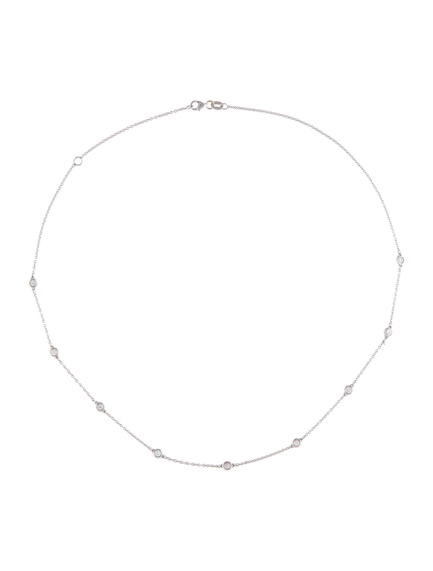 Necklace 14K Diamond Station Necklace