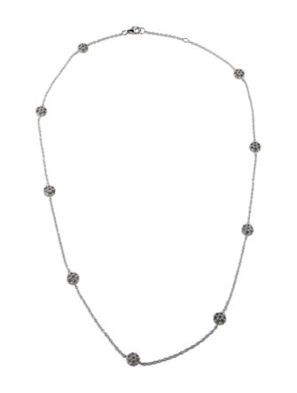 Necklace 14K 1.50ctw Diamond Cluster Station Necklace