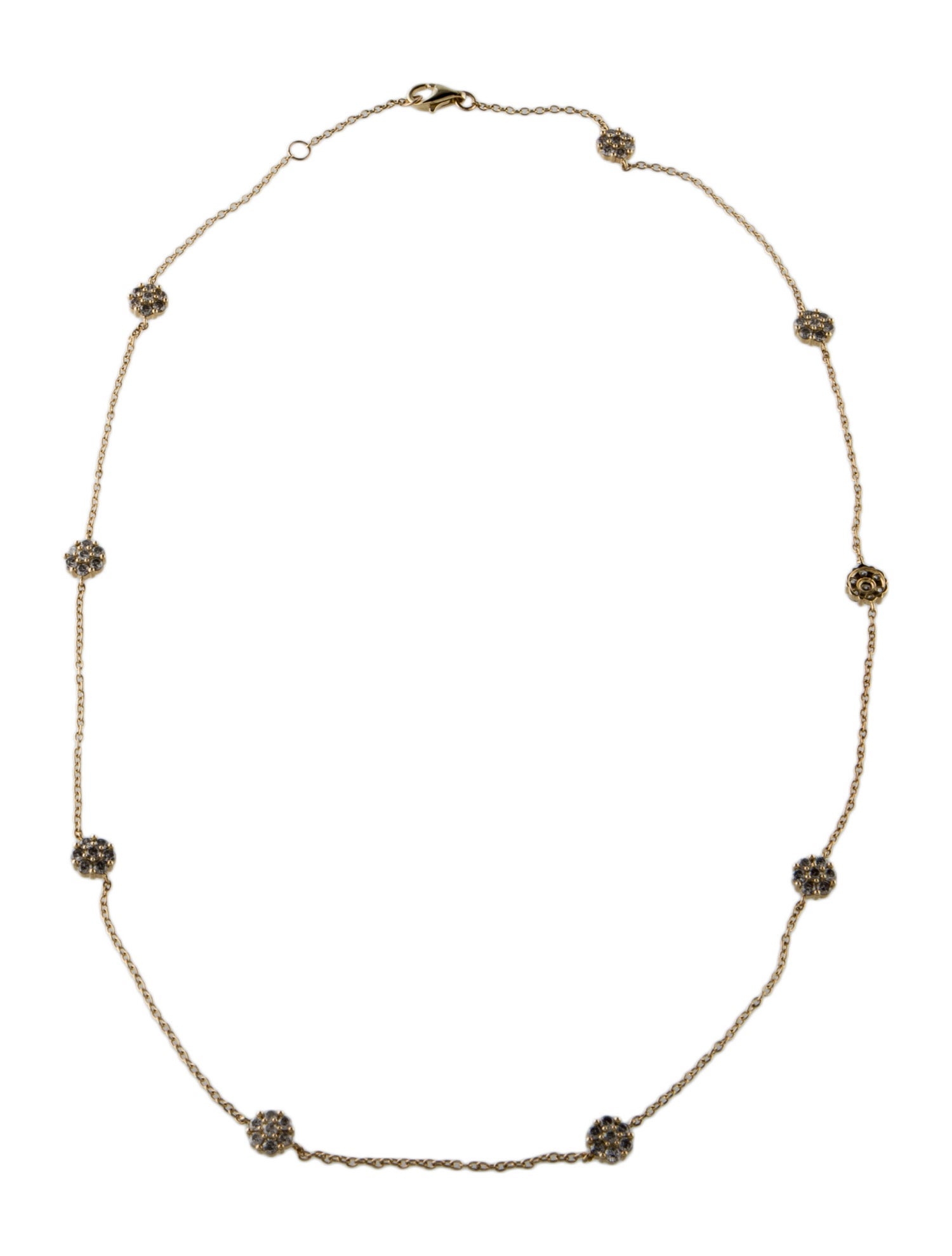 Necklace 14K 1.50ctw Diamond Station Necklace