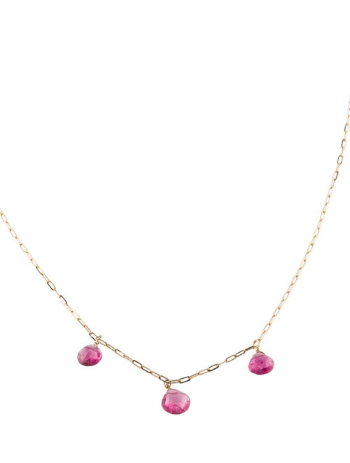 Necklace 14K Tourmaline Station Necklace
