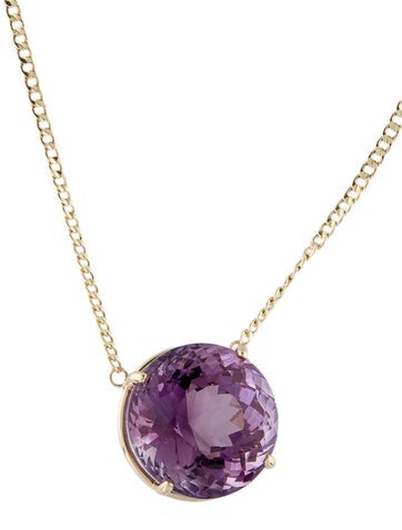 Necklace Pendant 14K Amethyst