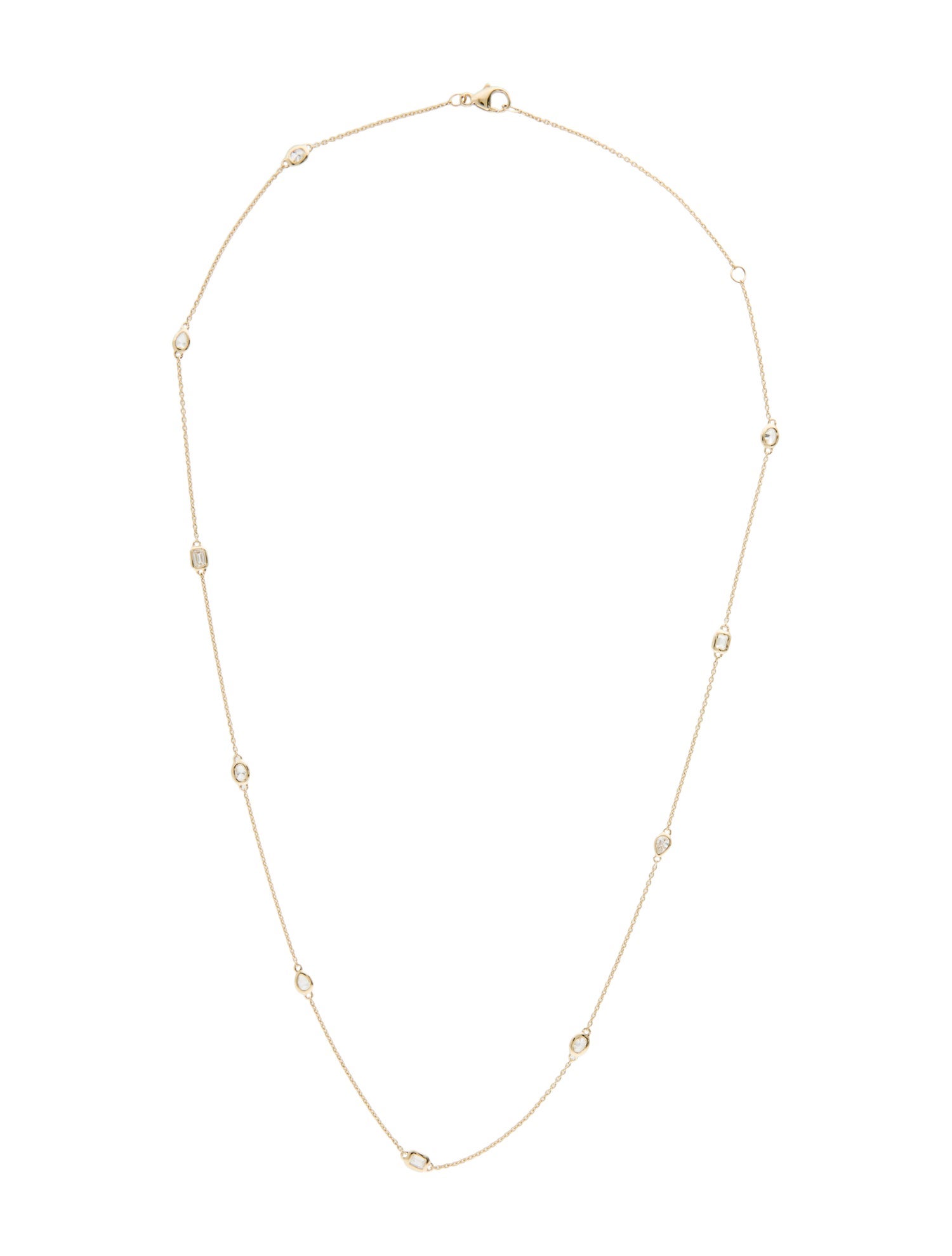 Necklace 14K Diamond Station Necklace