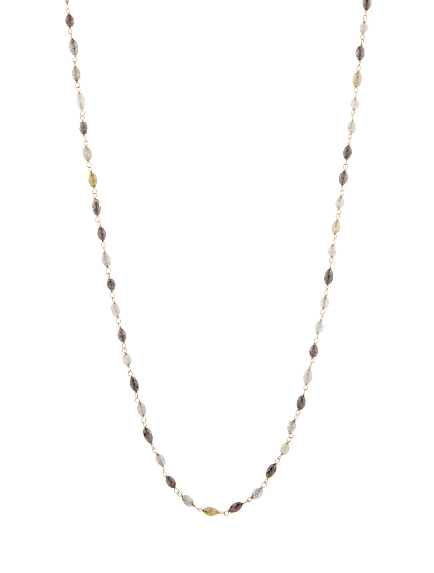Necklace 18K Diamond Bead Necklace