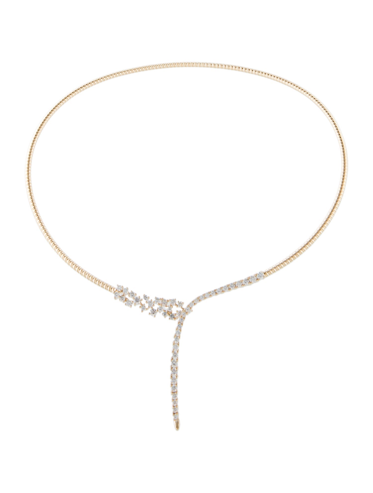 Necklace 14K 1.36ctw Diamond Flex Collar Necklace
