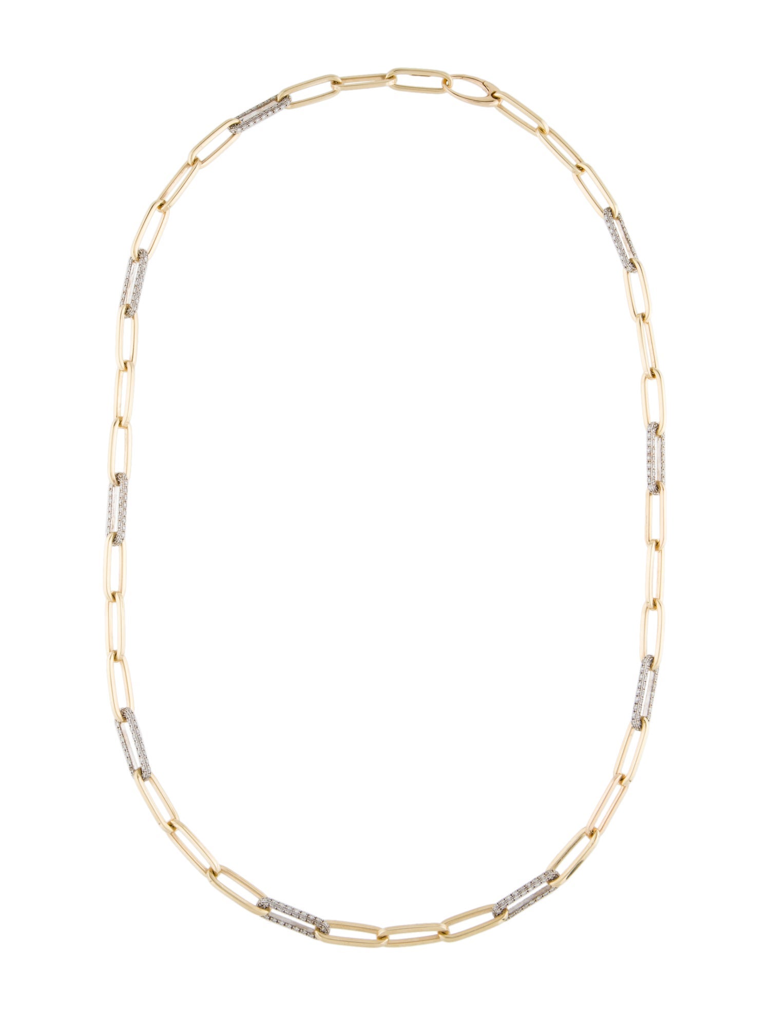 Necklace 14K 4.53ctw Diamond Paperclip Chain Necklace