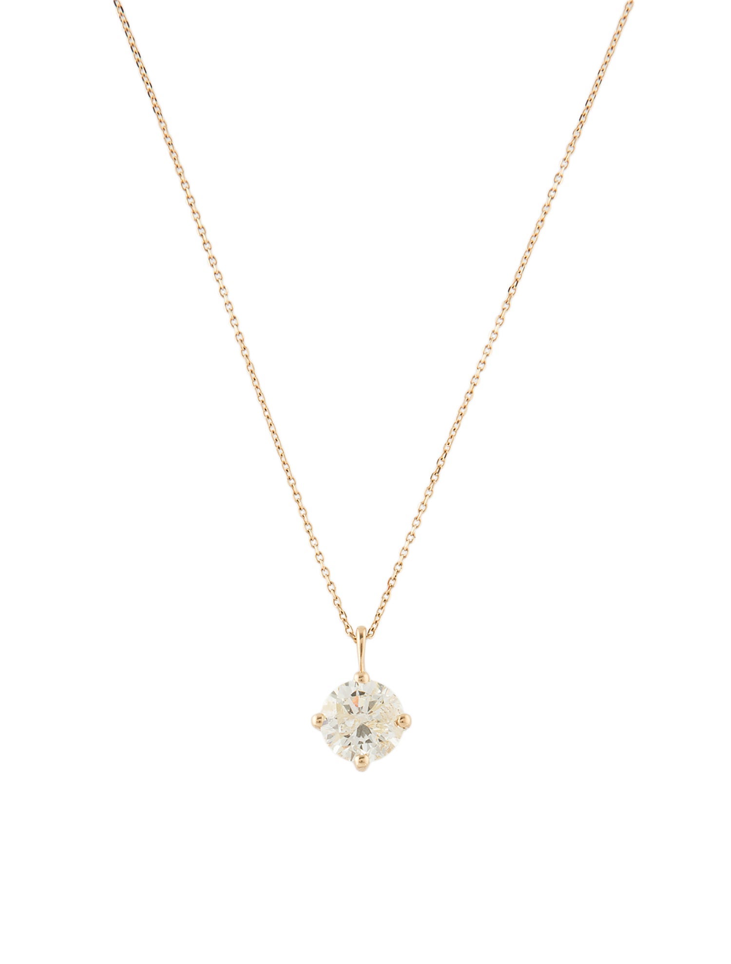 Necklace 14K 1.90ct Diamond Pendant Necklace