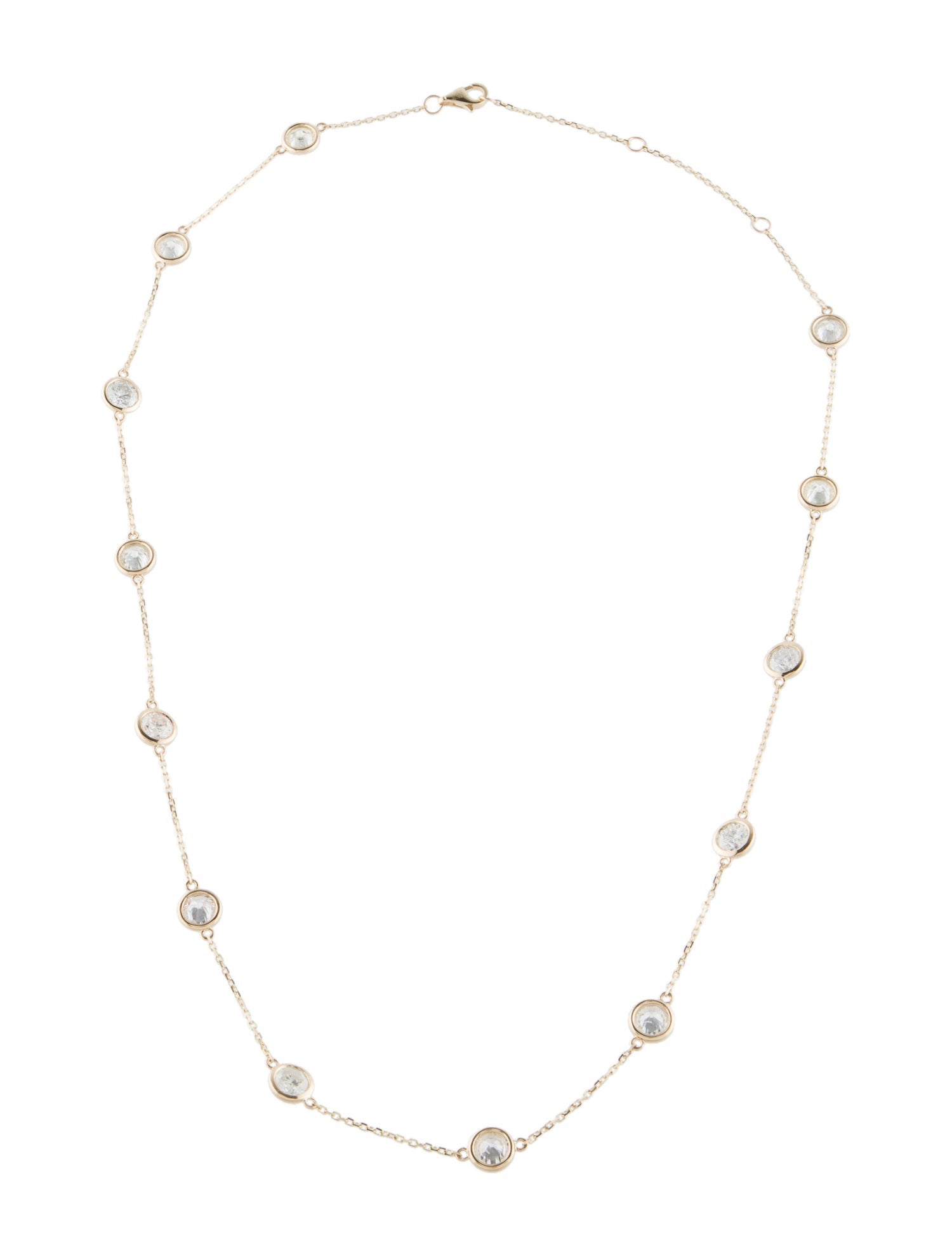 Necklace 14K 5.04ctw Diamond Station Necklace