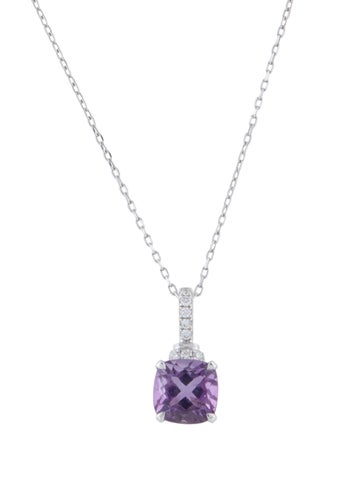 Necklace Pendant 14K Amethyst & Diamond