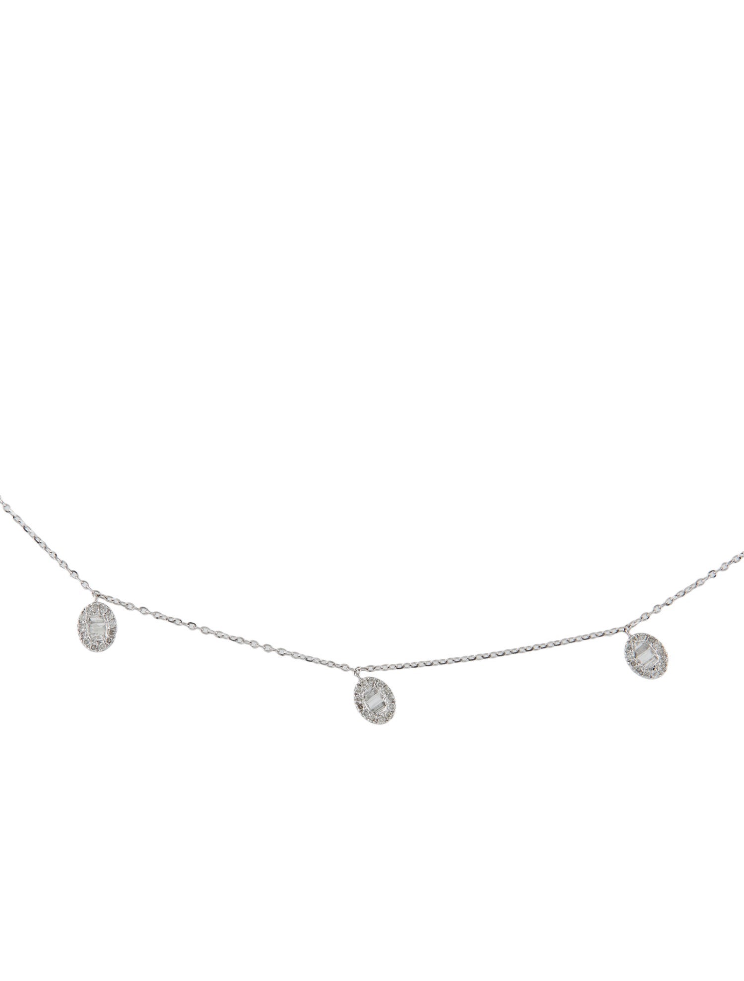 Necklace 14K Diamond Station Necklace