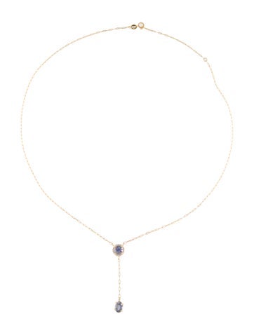 Necklace Lavalier 14K Tanzanite & Diamond