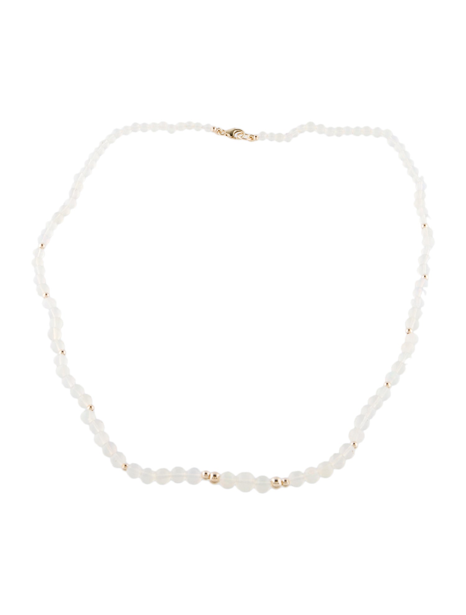 Necklace 14K Graduated Opal Bead Necklace