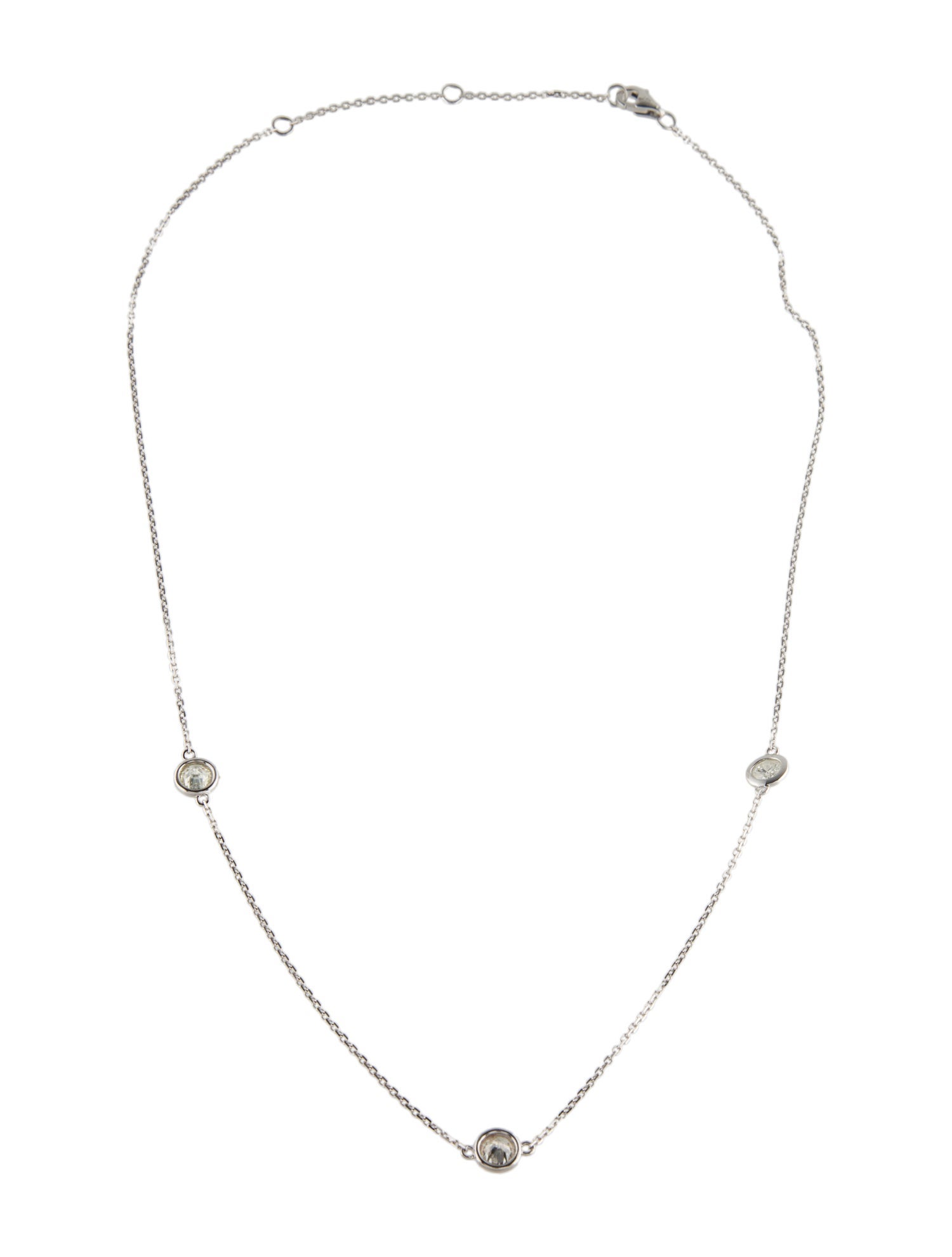 Necklace 14K 1.02ctw Diamond Station Necklace