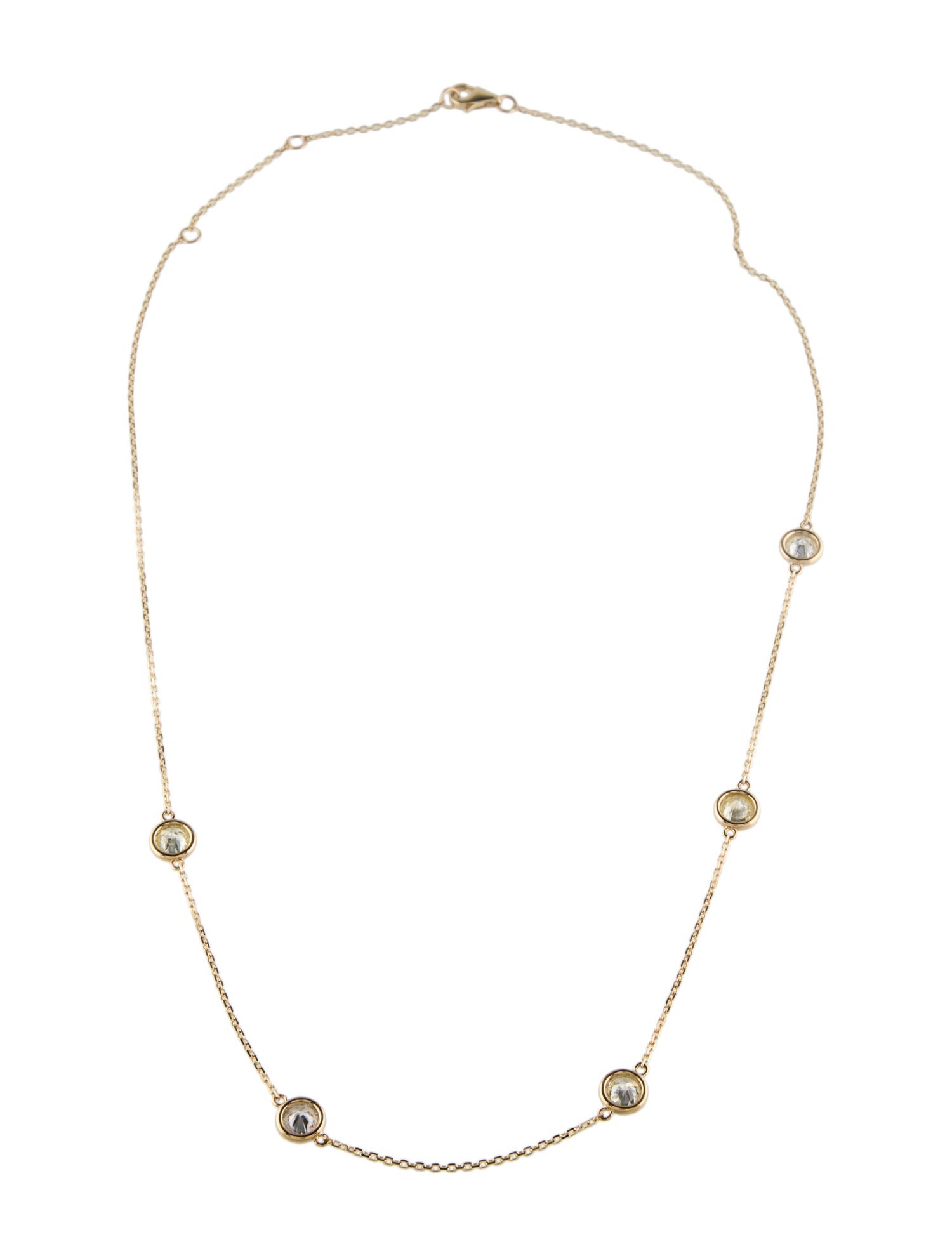 Necklace 14K 2.10ctw Diamond Station Necklace