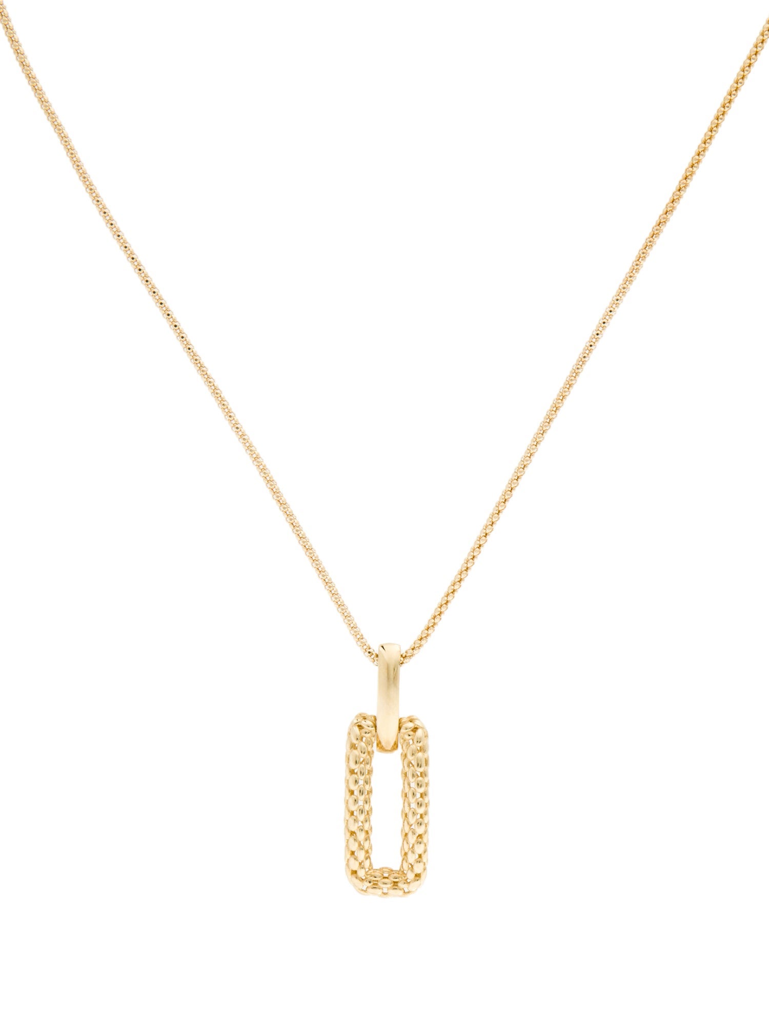 Necklace 14K Link Pendant Necklace
