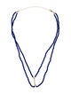 Necklace 14K Lapis Lazuli Bead Double Strand Necklace