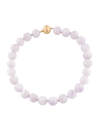 Necklace 14K Quartzite Bead Strand