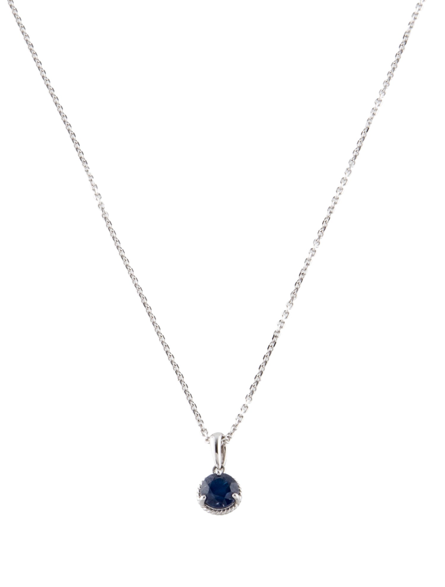 Necklace 14K Sapphire Pendant Necklace