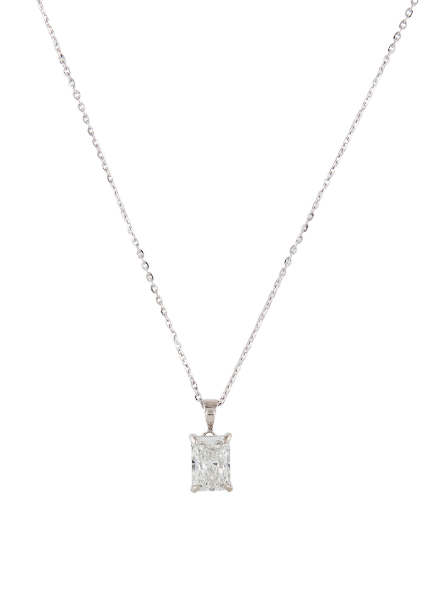 Necklace 14K 2.45ct Lab-Grown Diamond Solitaire Pendant Necklace