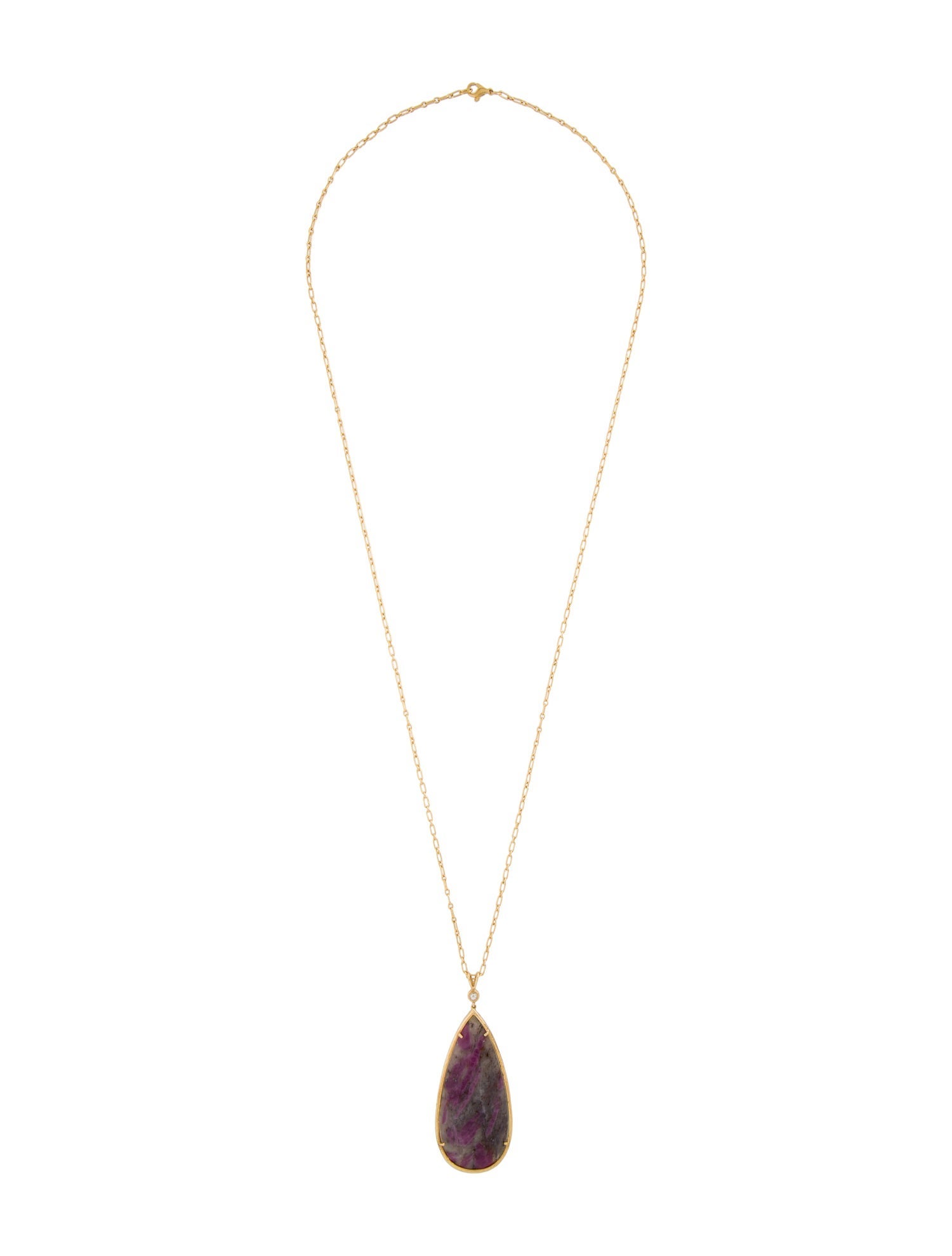 Necklace Ruby-in-Iolite & Diamond Pendant Necklace