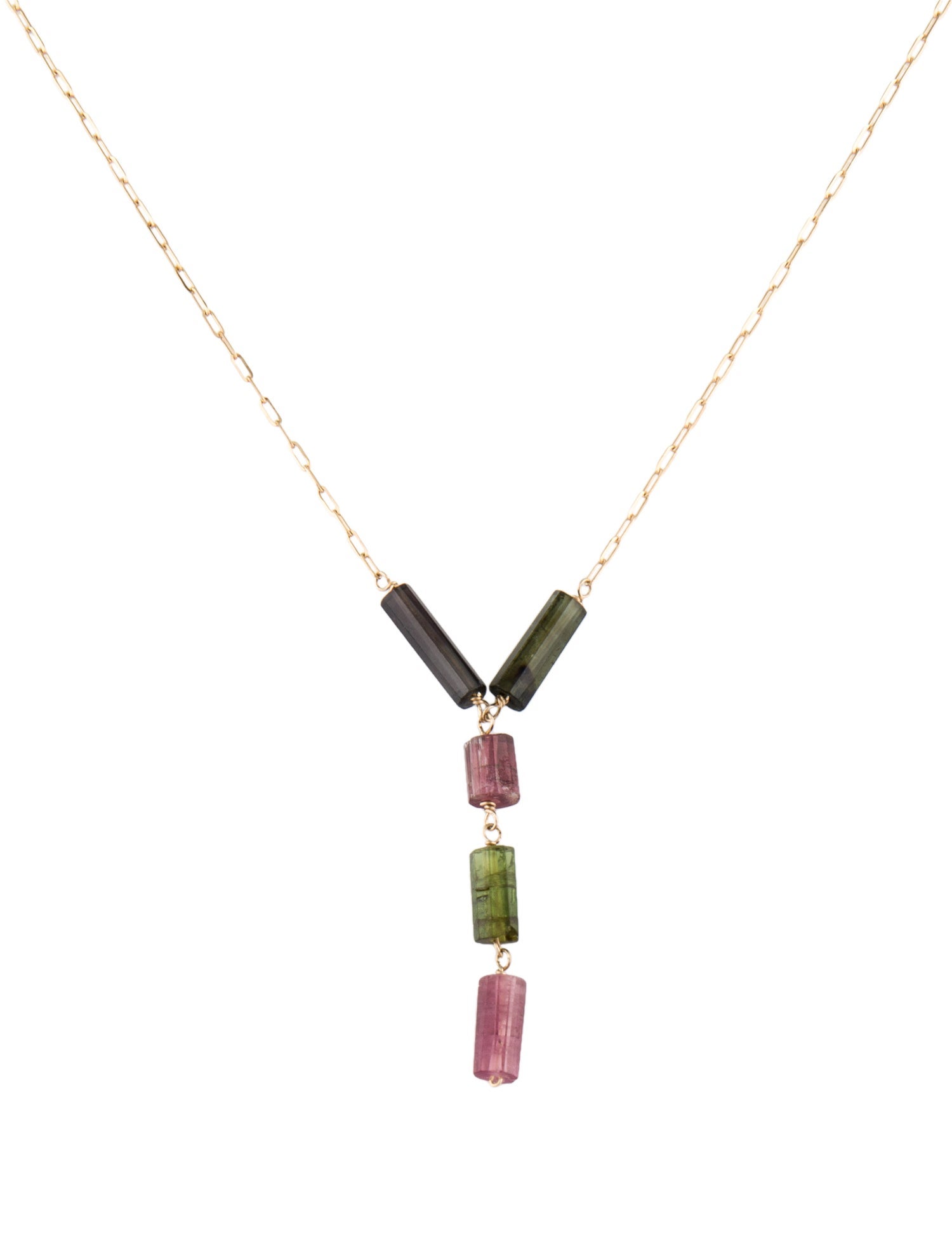 Necklace 14K Tourmaline Lavalier Necklace