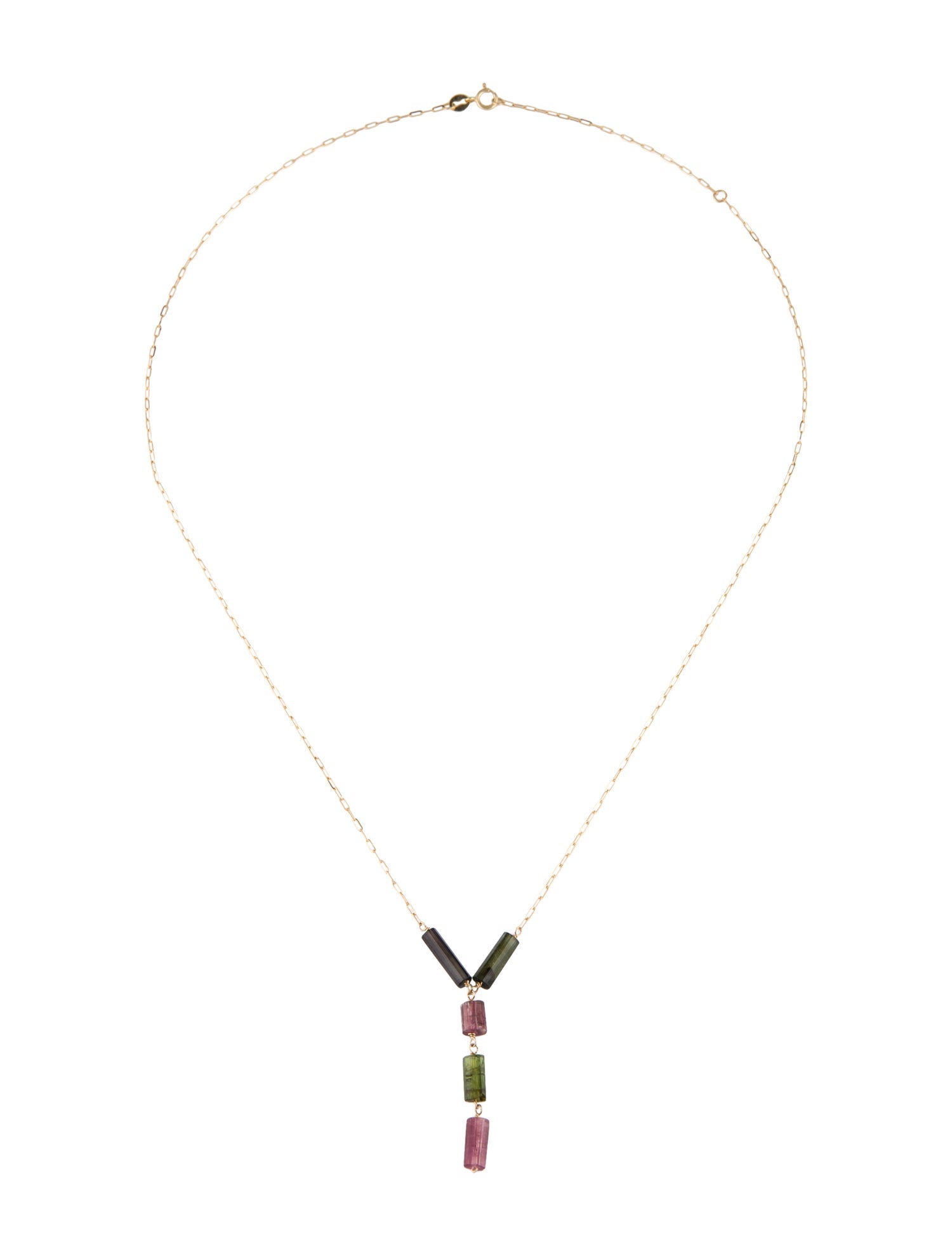 Necklace 14K Tourmaline Lavalier Necklace