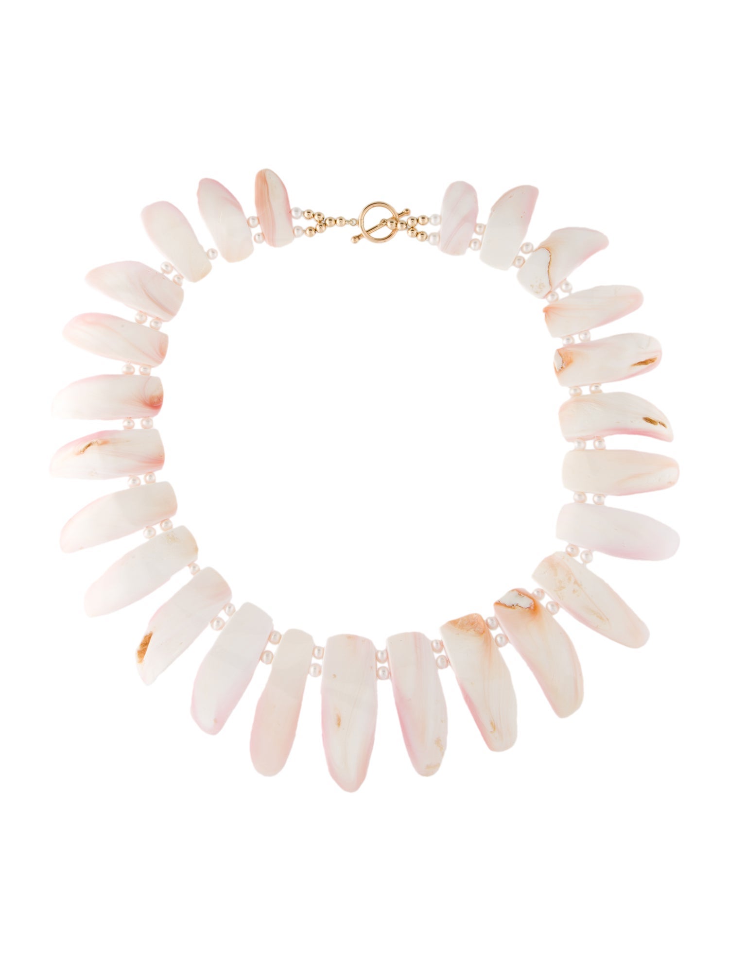 Necklace 14K Shell & Pearl Collar Necklace