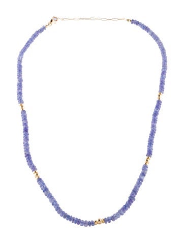 Necklace Bead Strand 18K Tanzanite Beaded