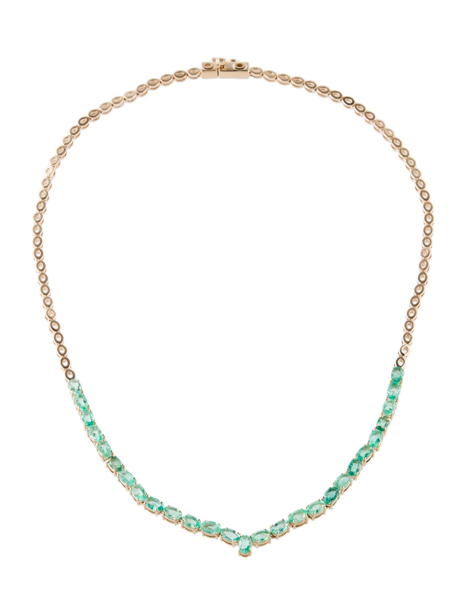 Necklace 14K 3.80ctw Emerald Collar Necklace