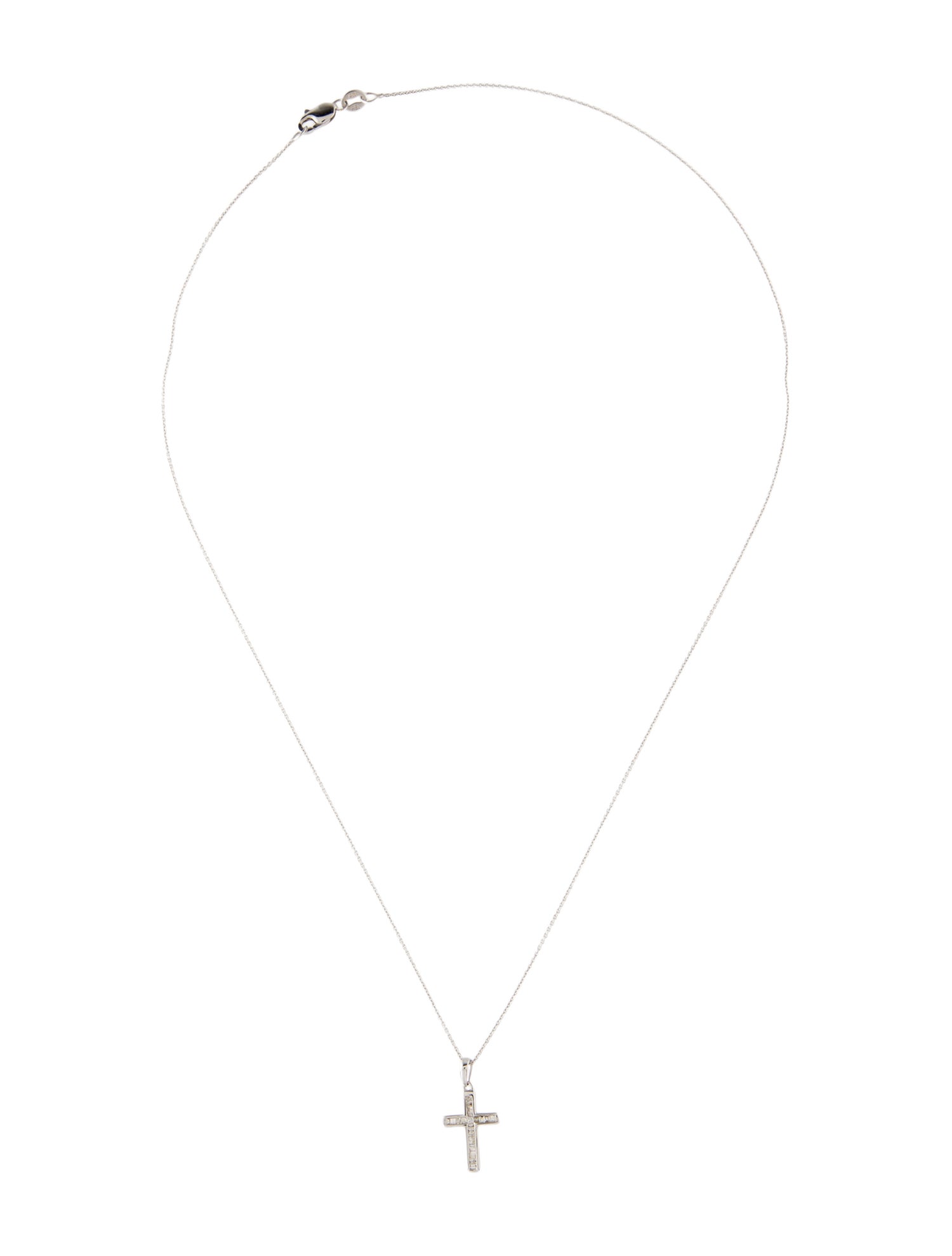 Necklace 14K Diamond Cross Pendant Necklace