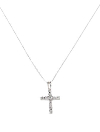 Necklace 14K Diamond Cross Pendant Necklace