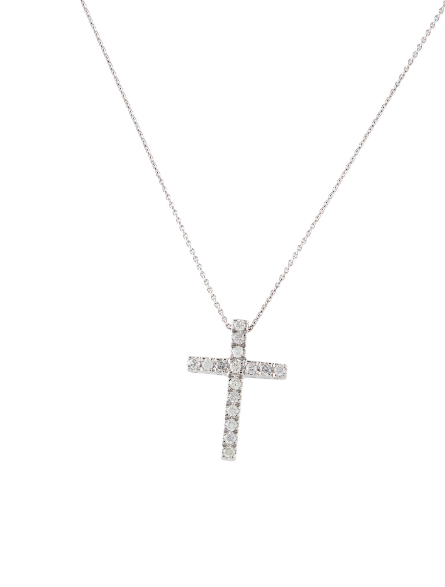 Necklace 14K Diamond Cross Pendant Necklace