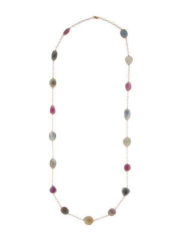 Necklace Station 14K Ruby & Sapphire