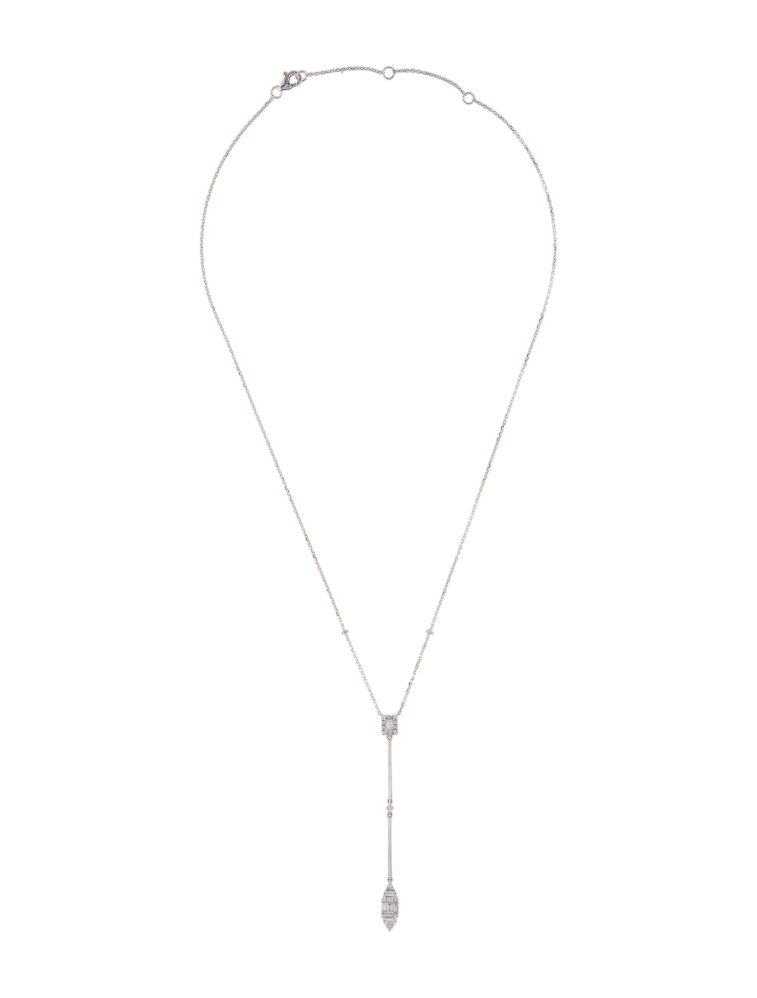 Necklace 18K Diamond Lavalier Necklace