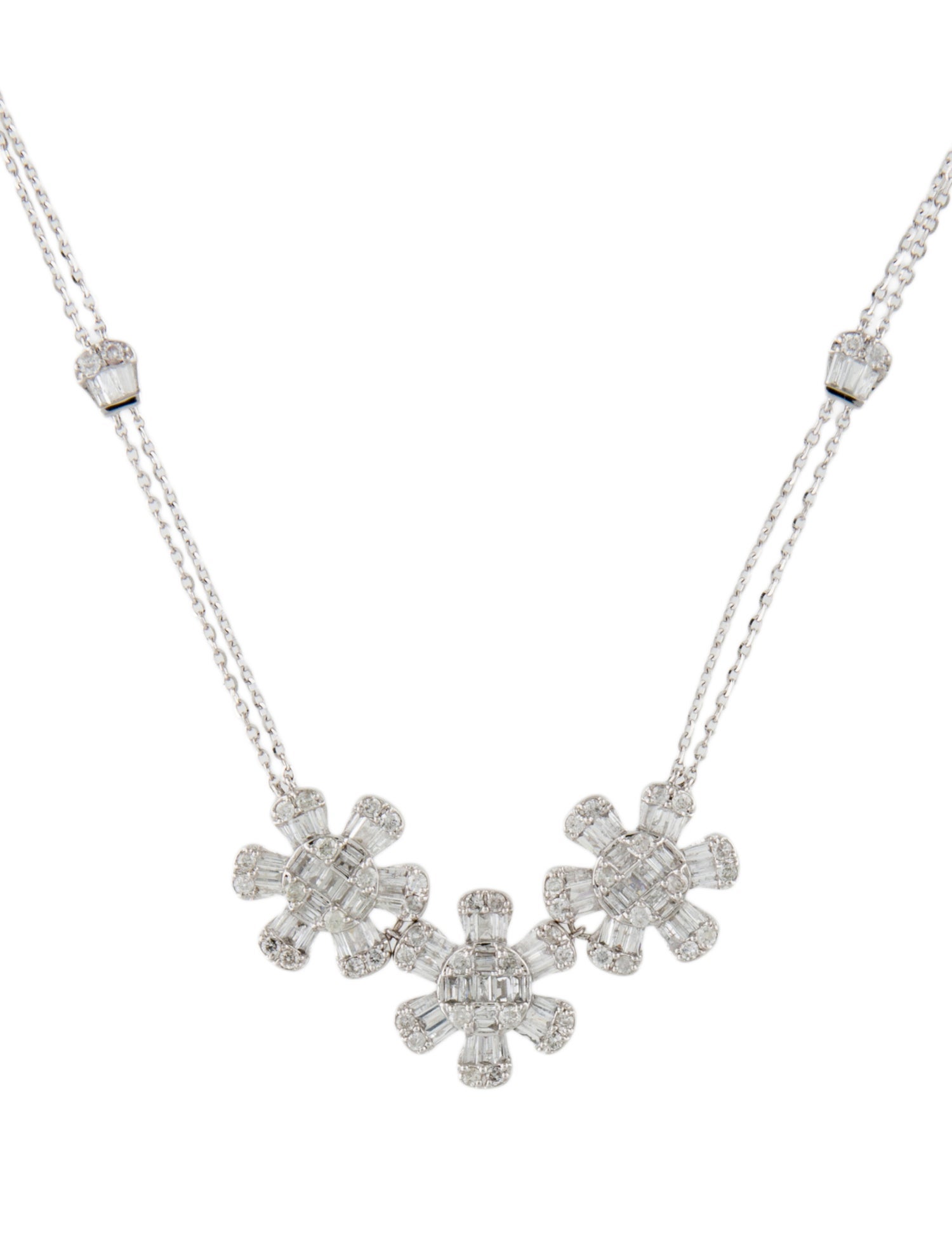 Necklace 14K 1.14ctw Diamond Station Necklace