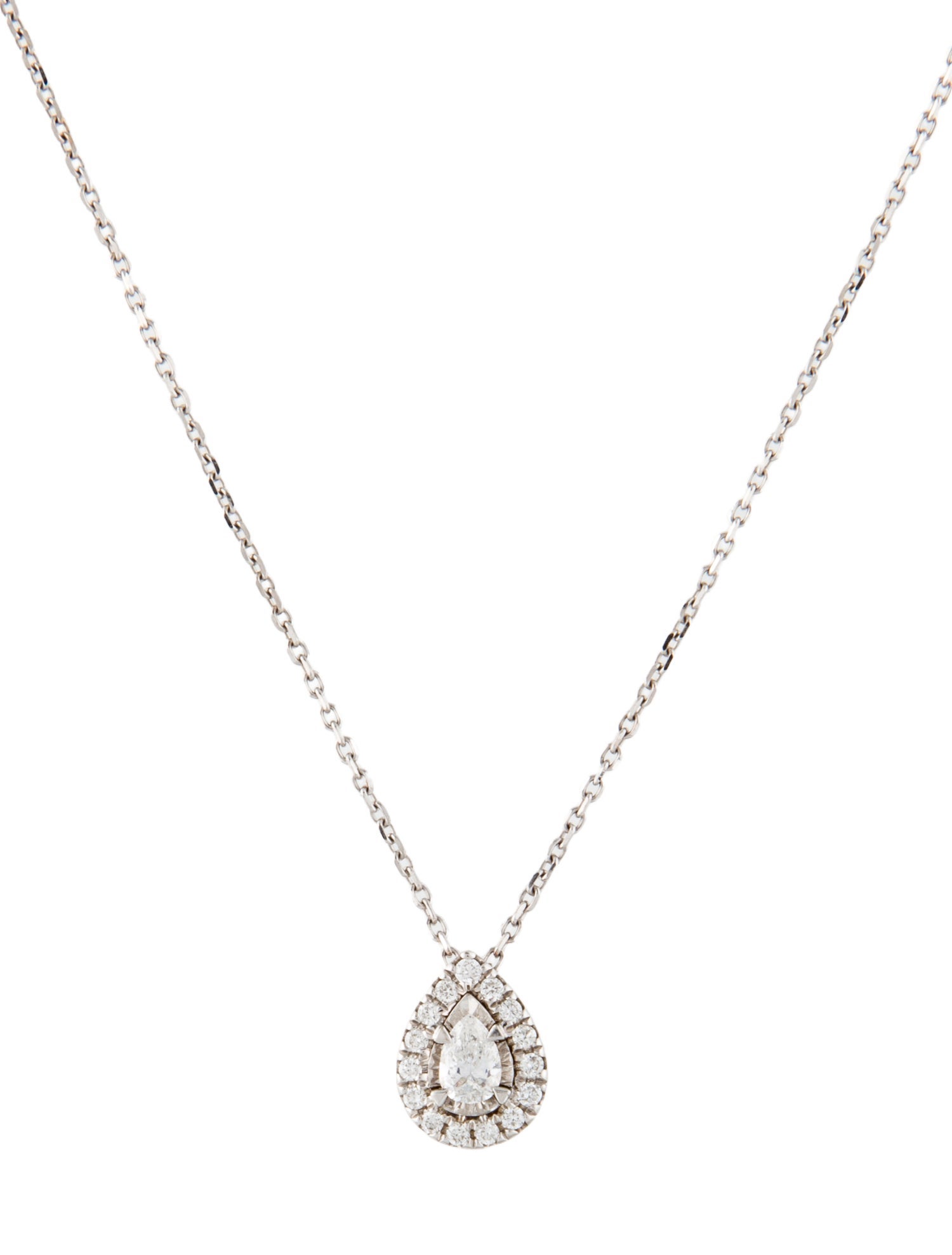 Necklace 14K Diamond Halo Pendant Necklace