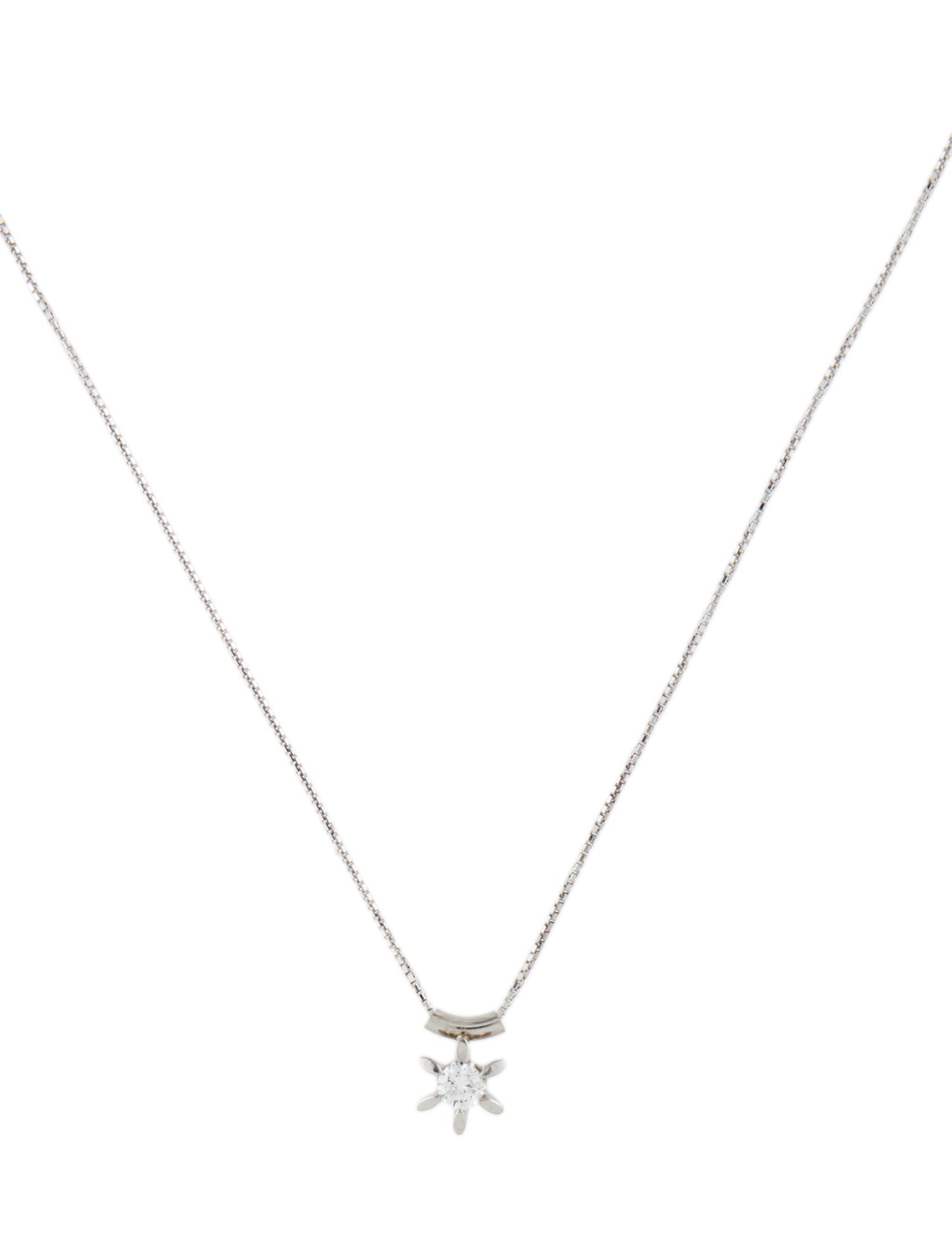 Necklace Platinum Diamond Solitaire Pendant Necklace